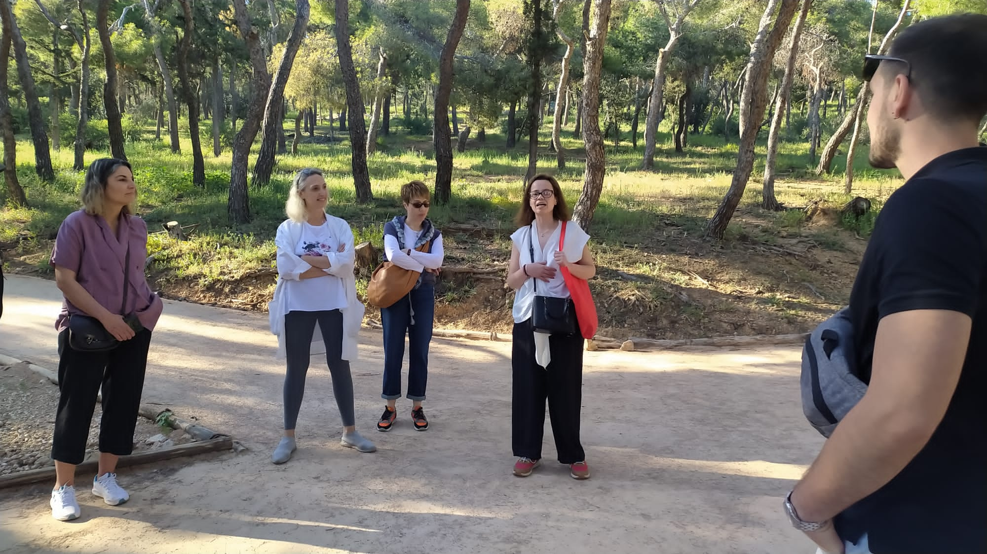 Pact Ambassadors Ourania Constanti and Ifigeneia Souflia led a walk on Lycabettus Hill's contribution to climate resilience, Athens, 30 March 2024.