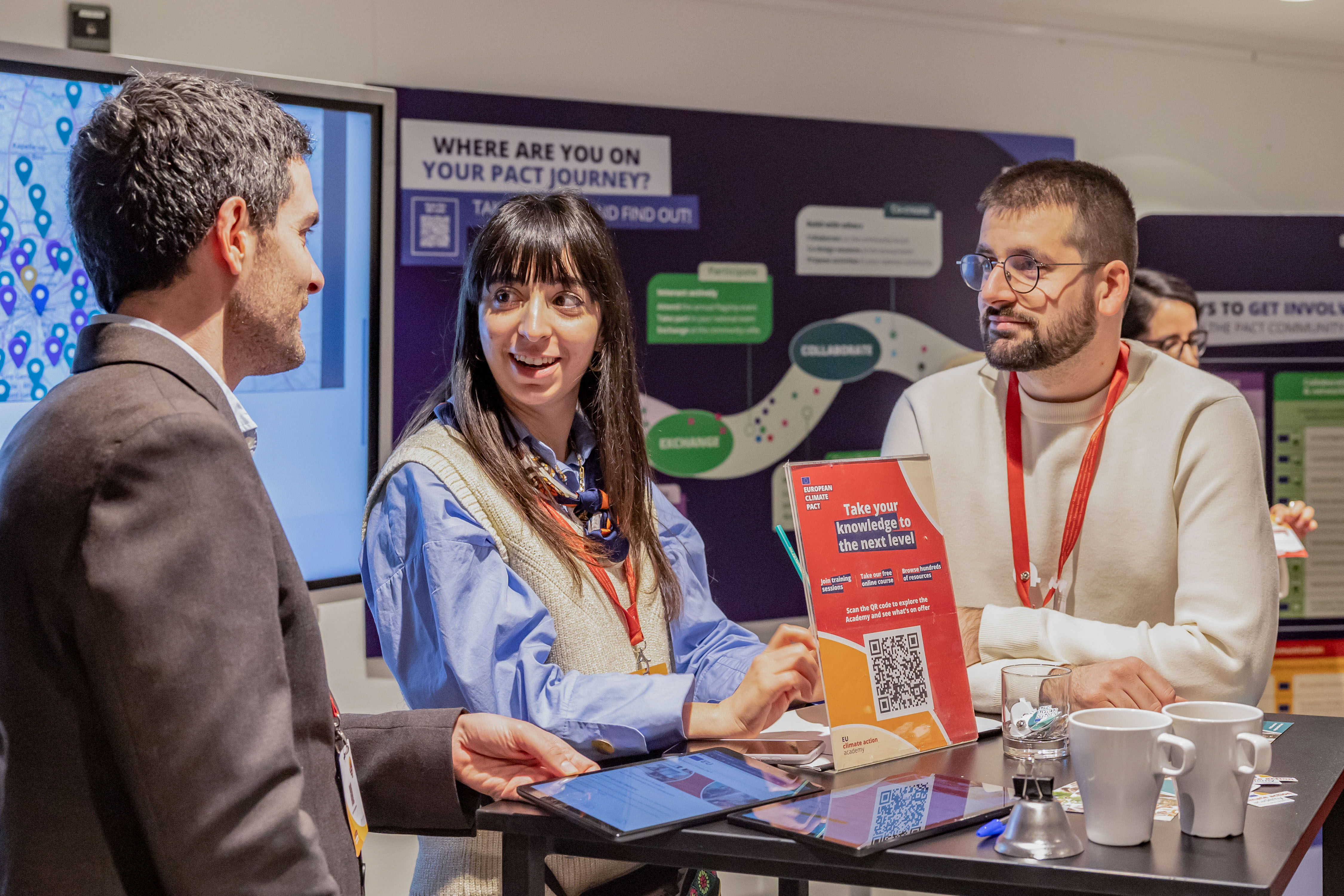The engagement wall helped visitors visualise where they stand on their Climate Pact journey 