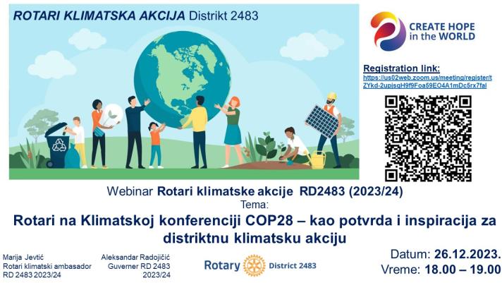 Satellite event: Rotary at the Climate Conference COP28 – as confirmation and inspiration for district climate action