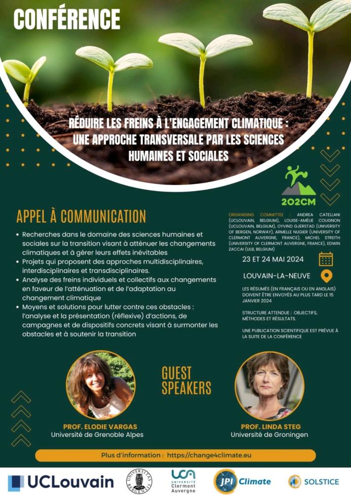 Satellite event: Overcoming Obstacles to Climate Change Mitigation: a cross-cutting approach by human and social sciences