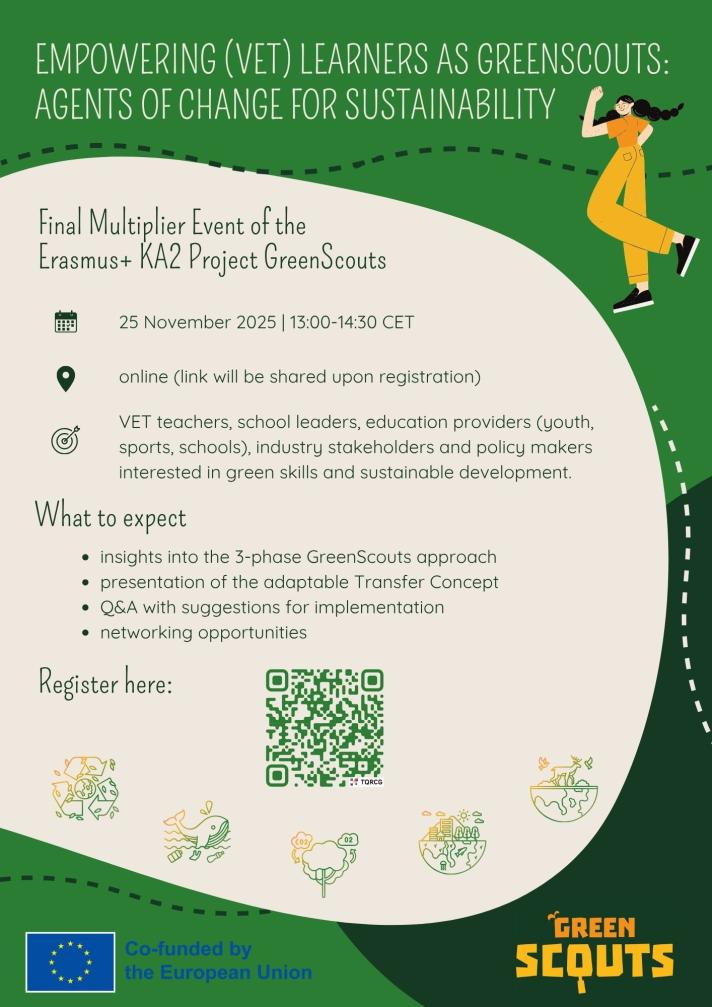 Satellite event: Empowering (VET) Learners as GreenScouts – Agents of Change for Sustainability