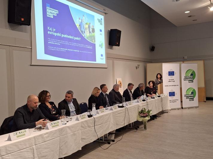 Panellists at the event in Maribor, Slovenia