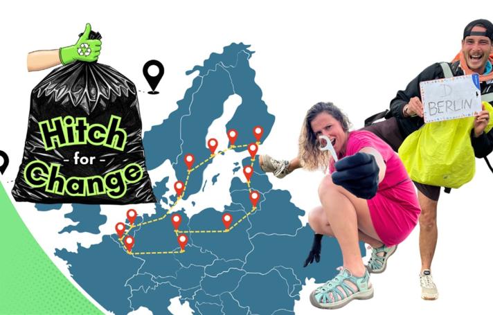 Michaela and her husband hitchhiked to 12 European capitals. 