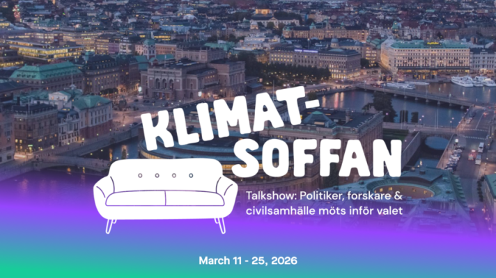 Klimatsoffan - valet 2026: election interviews with all Swedish parties on climate policy