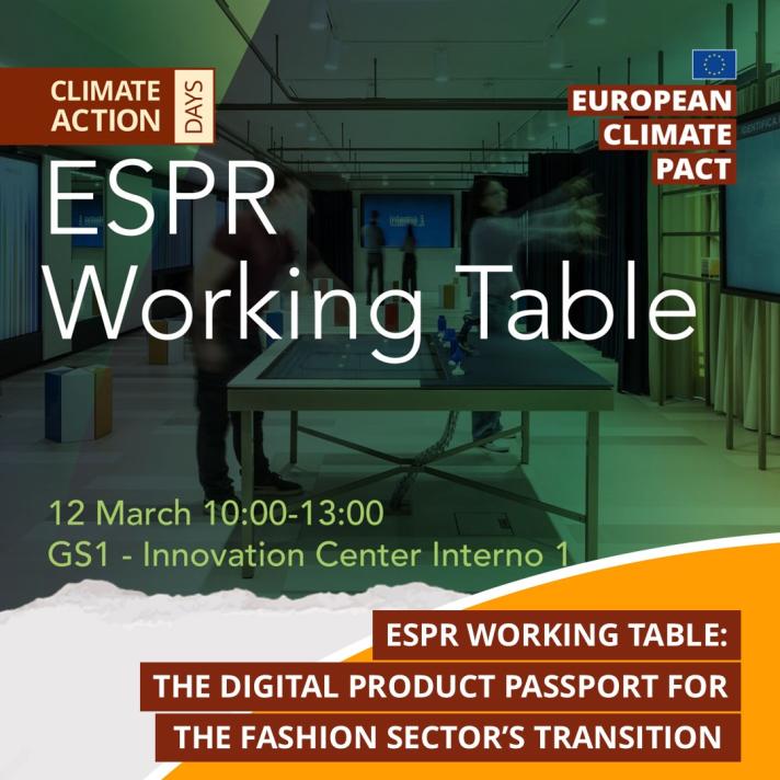 Climate Action Days: ESPR Working Table: The Digital Product Passport for the Fashion Sector’s Transition