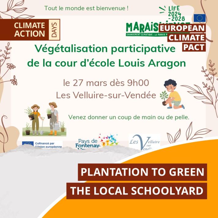 Climate Action Days: Plantation to green the local schoolyard