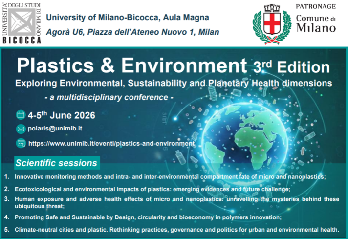 3rd edition of the interdisciplinary conference “Plastics & Environment. Exploring environmental, sustainability and planetary health dimensions