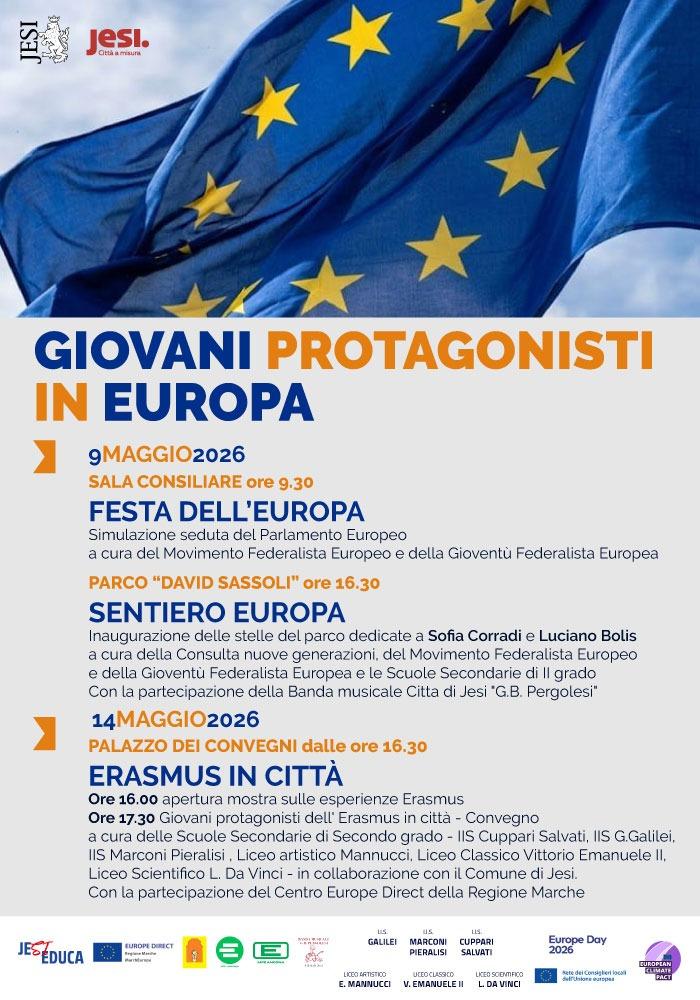 On May 9 in Jesi, Europe Day is celebrated with the Climate Pact: events and educational activities to bring citizens and students closer to EU institutions