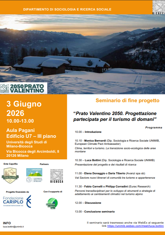 Prato Valentino 2050: Participatory Planning for the Tourism of Tomorrow