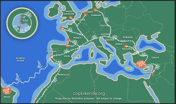 COP31 Bike Ride – from Brazil to Türkiye - Portugal leg