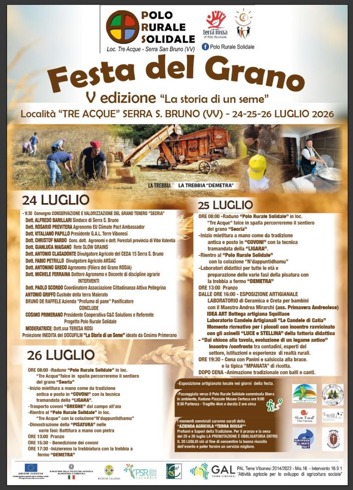 Fifth Wheat Festival - Preservation and promotion of "Secria" soft wheat