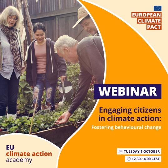 EU Climate Action Academy webinar - Engaging citizens in climate action: Fostering behavioural change