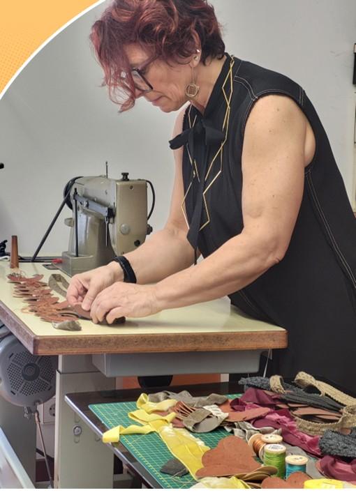 Marita and her small team craft their pieces in a workshop