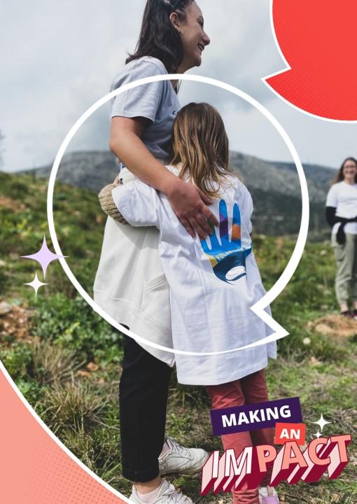 “We planted fruit-bearing trees – olive, fig, almond, citrus – that could eventually provide families with a sustainable source of income and help them get back the lives they’d lost.” Eva Iliadi Vagena, We4All (European Climate Pact Partner)