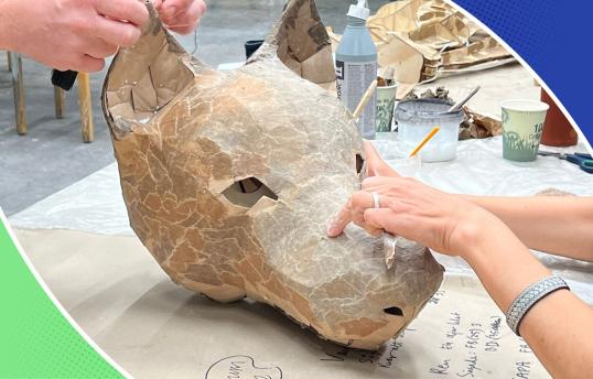 The puppeteers worked tirelessly to bring their creations to life.