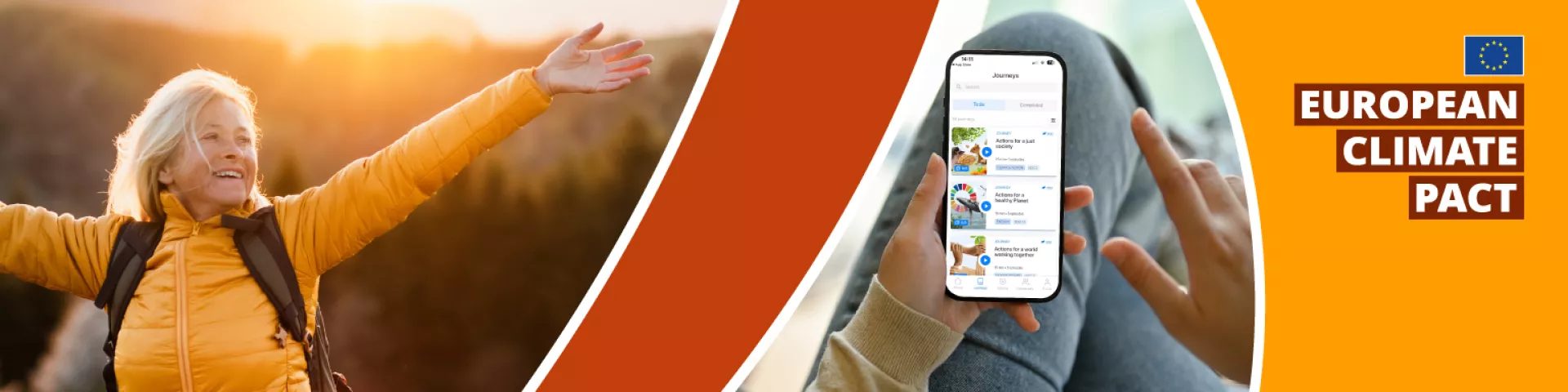 Mobile phone showing the AWorld app challenge