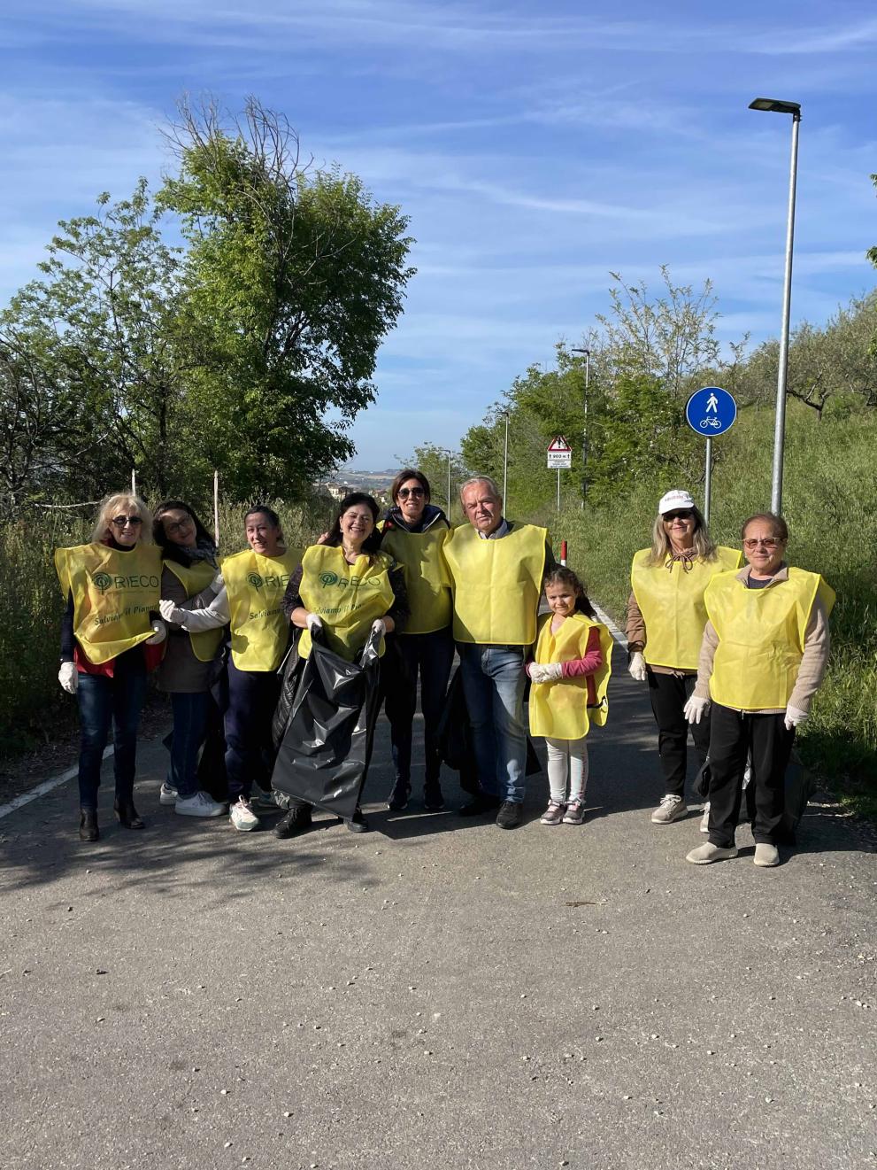 Pact Ambassador Silvia Beccari led a climate walk to show that commitment to a cleaner environment is everyone's duty, Moscufo, Italy, 28 April 2024.