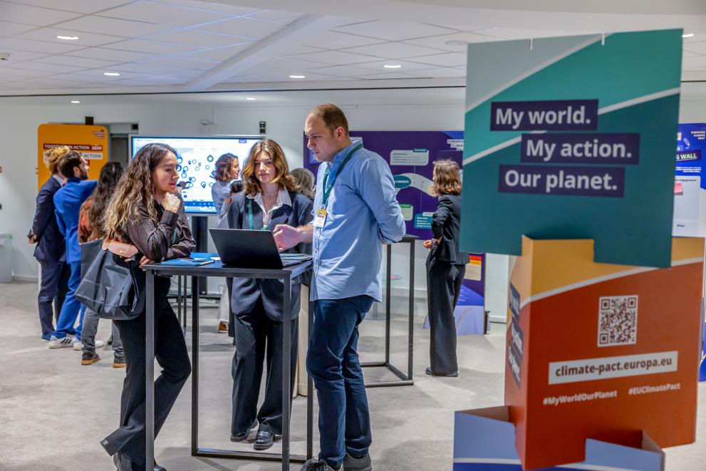 Attendees explored ways to engage in climate action in the European Climate Pact corner  