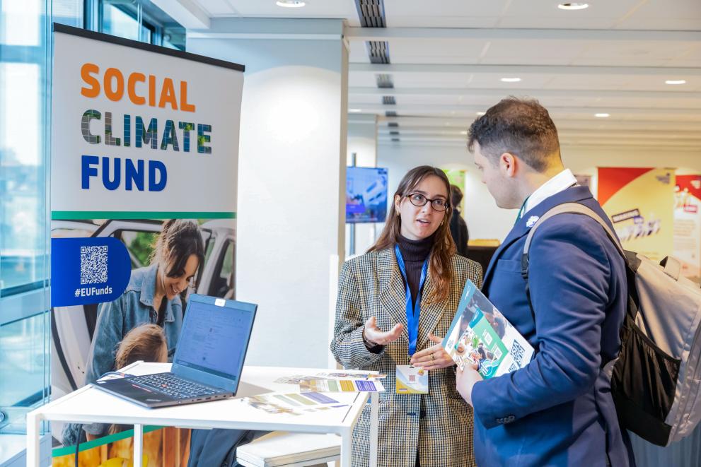 One stand shared information about the new Social Climate Fund  
