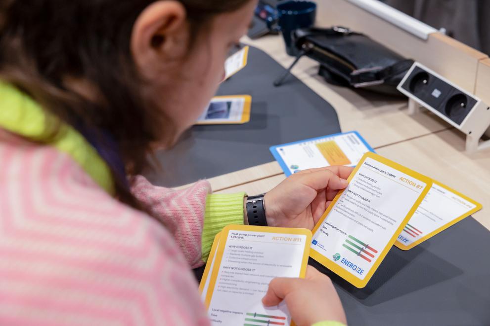One session involved an interactive, bingo-style game 