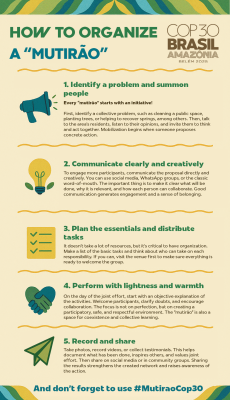 Activists’ toolkit: 'Mutirão COP30’
