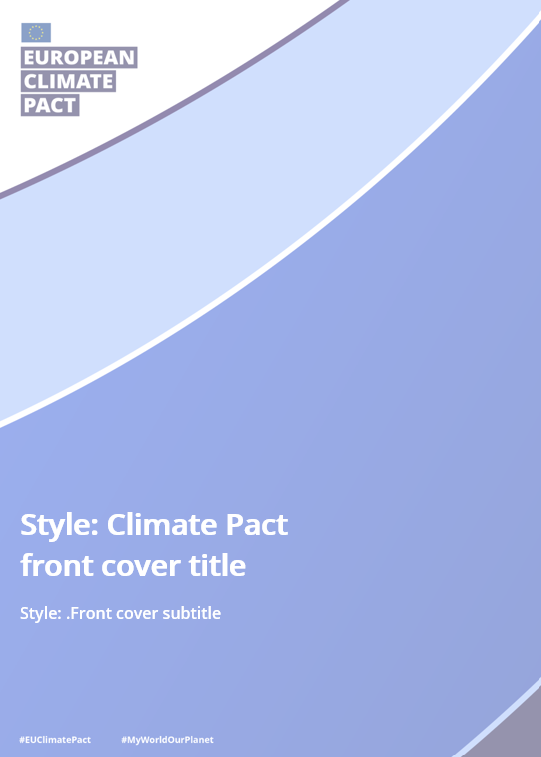 Climate Pact Word template front cover